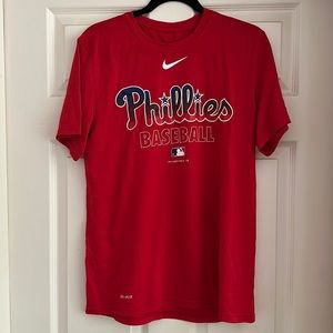 Philadelphia Phillies Nike Dri Fit Phillies Baseball Shirt Mens M Pre-owned